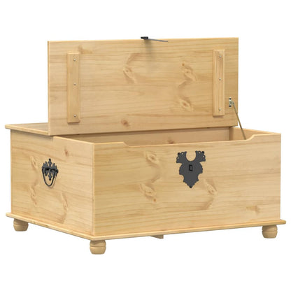 vidaXL Storage Box "Corona" 90x78x45 cm Solid Wood Pine