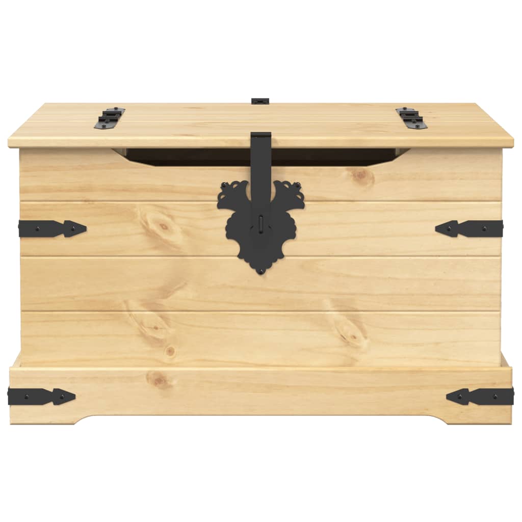 vidaXL Storage Box "Corona" 78x78x45 cm Solid Wood Pine