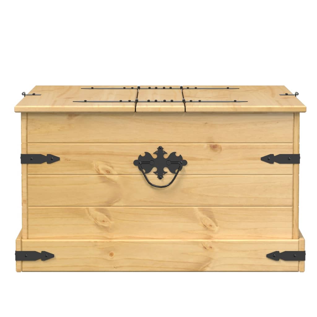 vidaXL Storage Box "Corona" 78x78x45 cm Solid Wood Pine