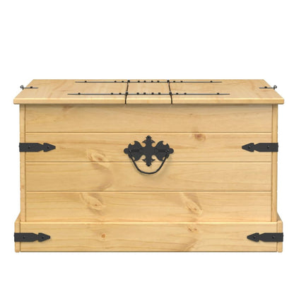 vidaXL Storage Box "Corona" 78x78x45 cm Solid Wood Pine