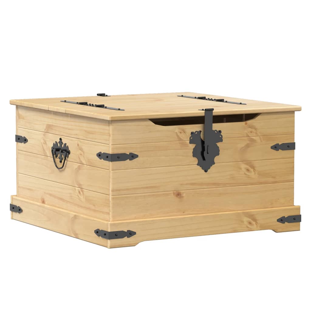 vidaXL Storage Box "Corona" 78x78x45 cm Solid Wood Pine