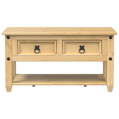 vidaXL Coffee Table with Drawers "Corona" 85x50x45 cm Solid Wood Pine