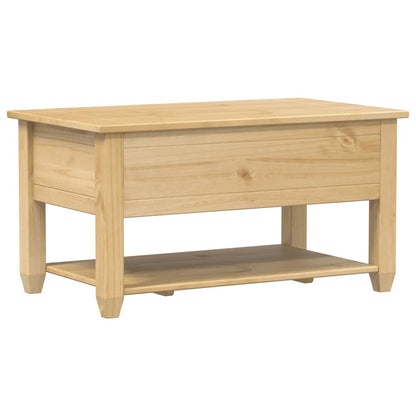 vidaXL Coffee Table with Drawers "Corona" 85x50x45 cm Solid Wood Pine