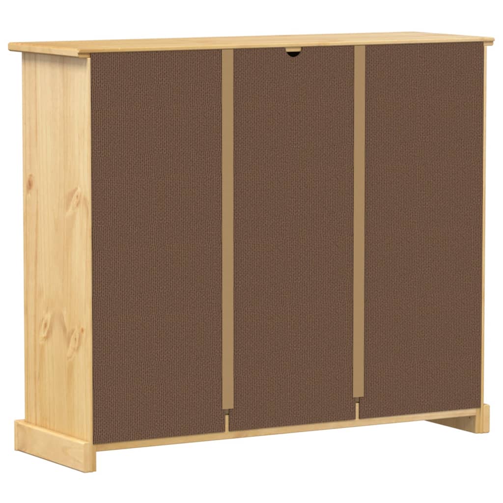 vidaXL Shoe Cabinet "Corona" 99x32x85 cm Solid Wood Pine