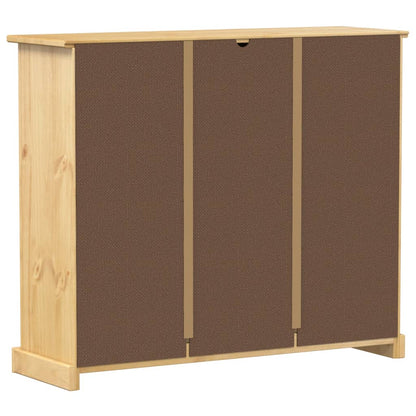 vidaXL Shoe Cabinet "Corona" 99x32x85 cm Solid Wood Pine