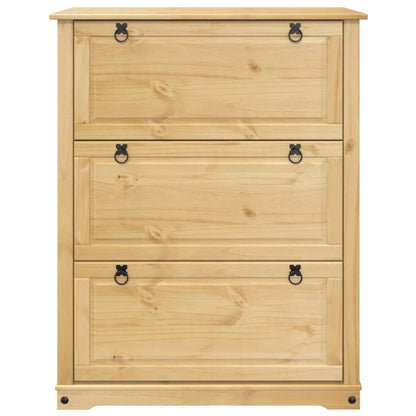 vidaXL Shoe Cabinet Corona 99x32x124.5 cm Solid Wood Pine