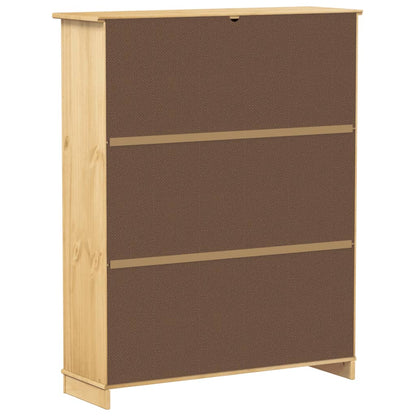 vidaXL Shoe Cabinet Corona 99x32x124.5 cm Solid Wood Pine