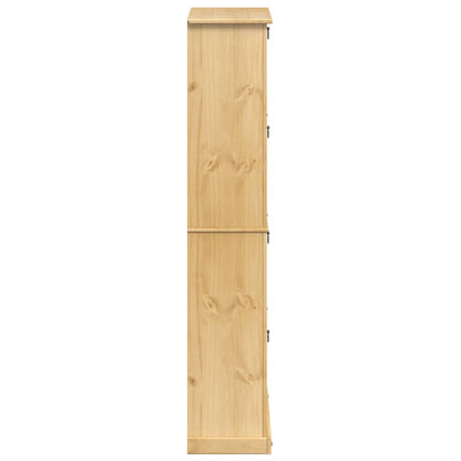 vidaXL Shoe Cabinet Corona 99x32x163.5 cm Solid Wood Pine