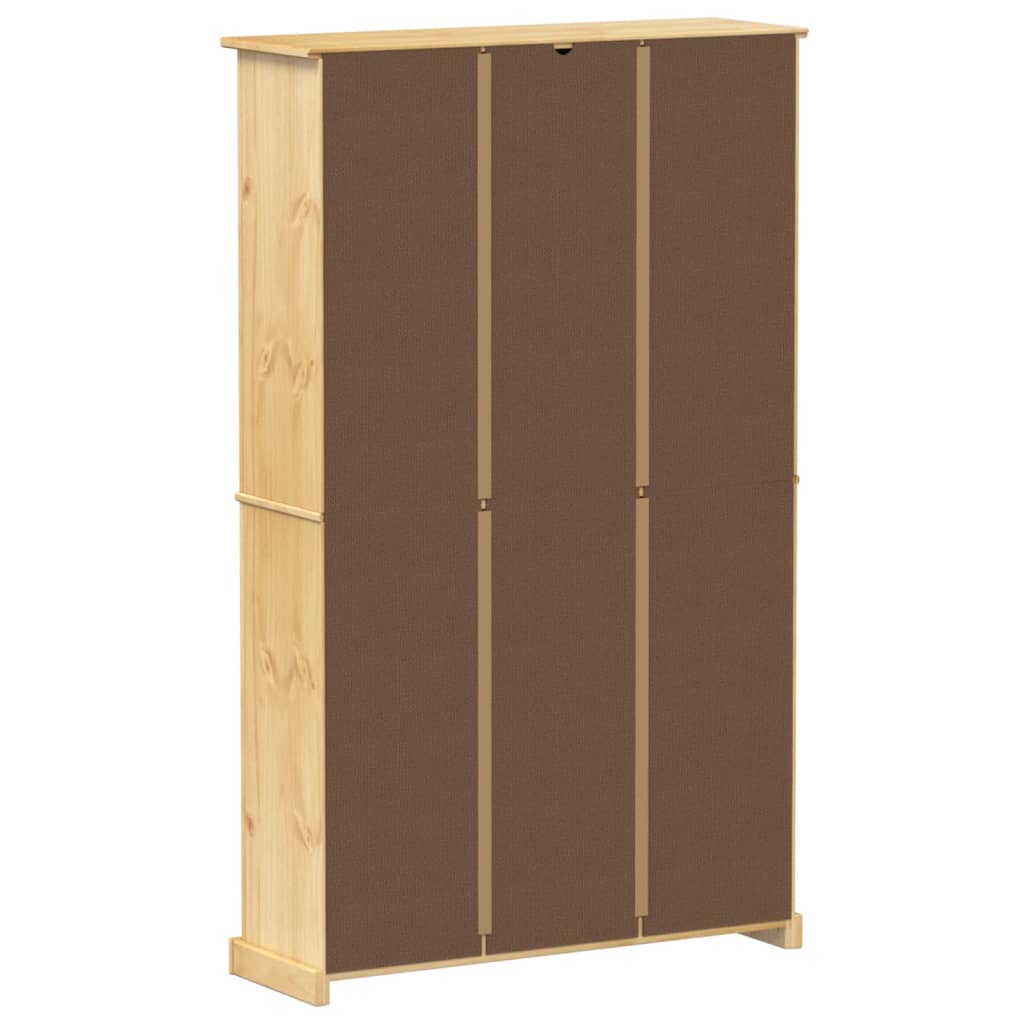 vidaXL Shoe Cabinet Corona 99x32x163.5 cm Solid Wood Pine