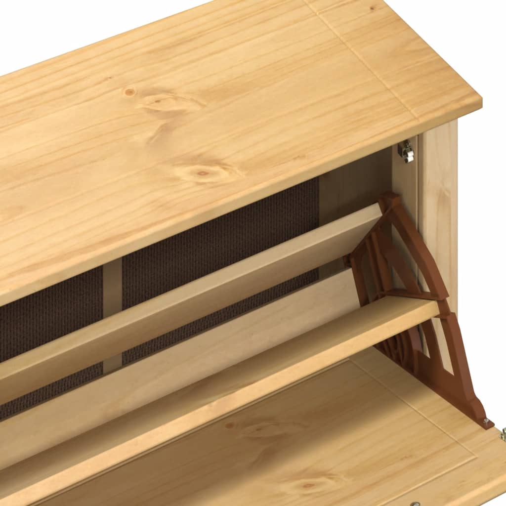vidaXL Shoe Cabinet Corona 99x32x163.5 cm Solid Wood Pine