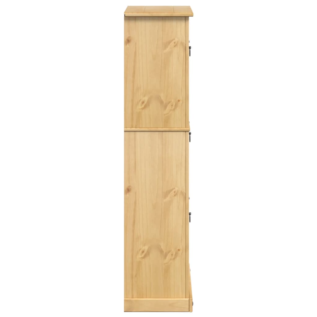 vidaXL Shoe Cabinet Corona 99x32x138 cm Solid Wood Pine