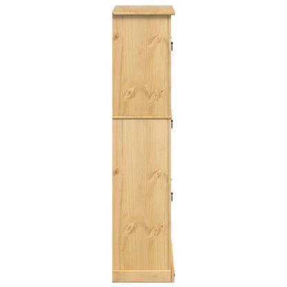 vidaXL Shoe Cabinet Corona 99x32x138 cm Solid Wood Pine