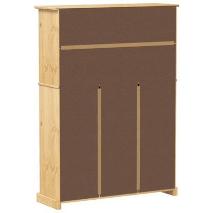 vidaXL Shoe Cabinet Corona 99x32x138 cm Solid Wood Pine