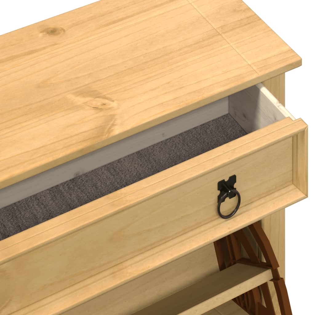 vidaXL Shoe Cabinet "Corona" 99x32x138 cm Solid Wood Pine