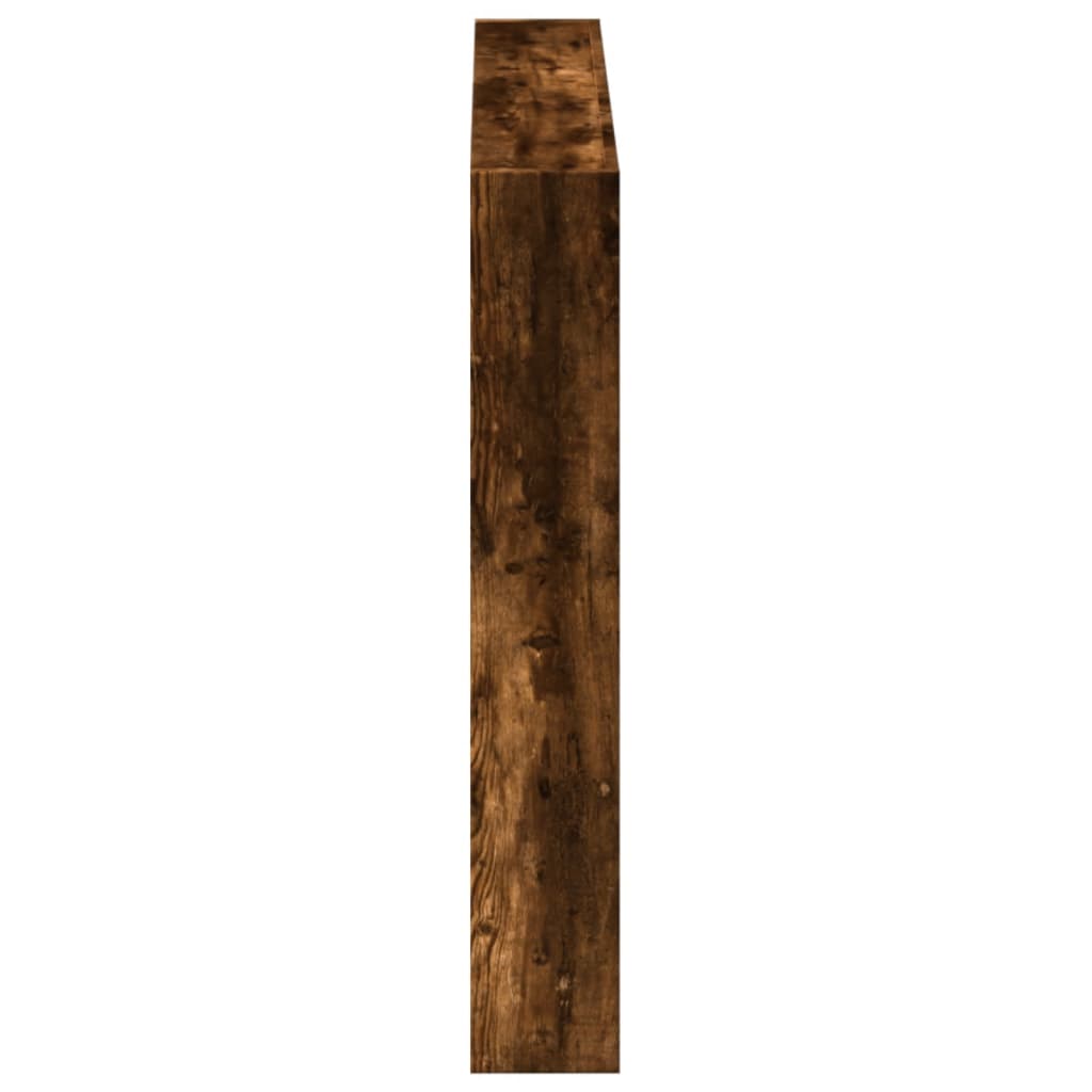 vidaXL Headboard Cabinet with LED Smoked Oak 100x17x102 cm