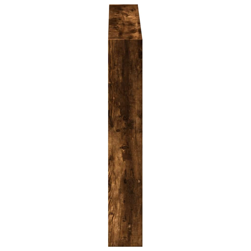 vidaXL Headboard Cabinet with LED Smoked Oak 100x17x102 cm