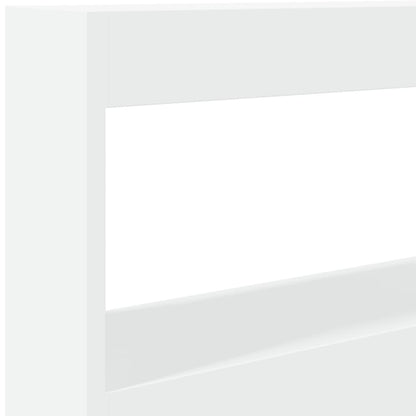 vidaXL Headboard Cabinet with LED White 120x17x102 cm