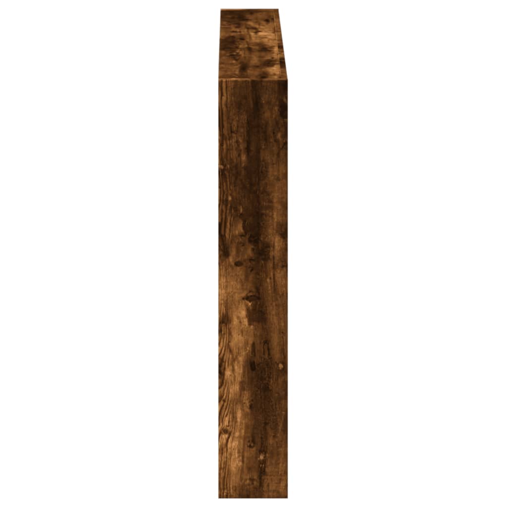 vidaXL Headboard Cabinet with LED Smoked Oak 120x17x102 cm