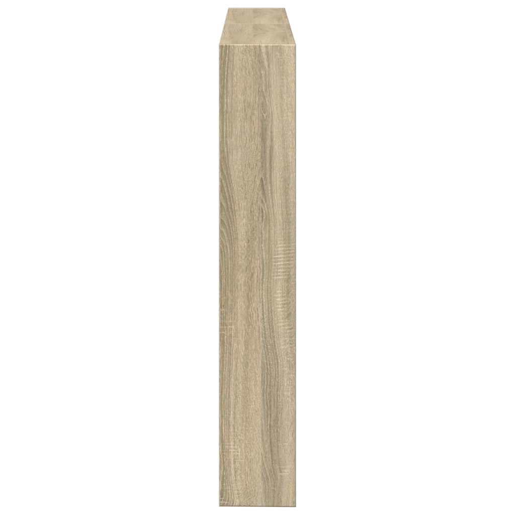 vidaXL Headboard Cabinet with LED Sonoma Oak 140x17x102 cm