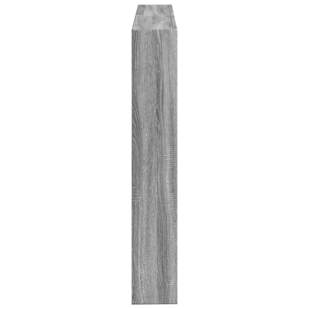 vidaXL Headboard Cabinet with LED Grey Sonoma 140x17x102 cm