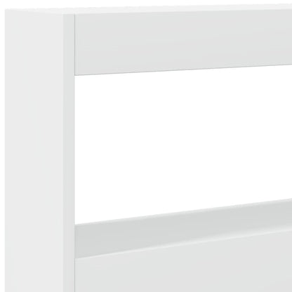 vidaXL Headboard Cabinet with LED White 160x17x102 cm