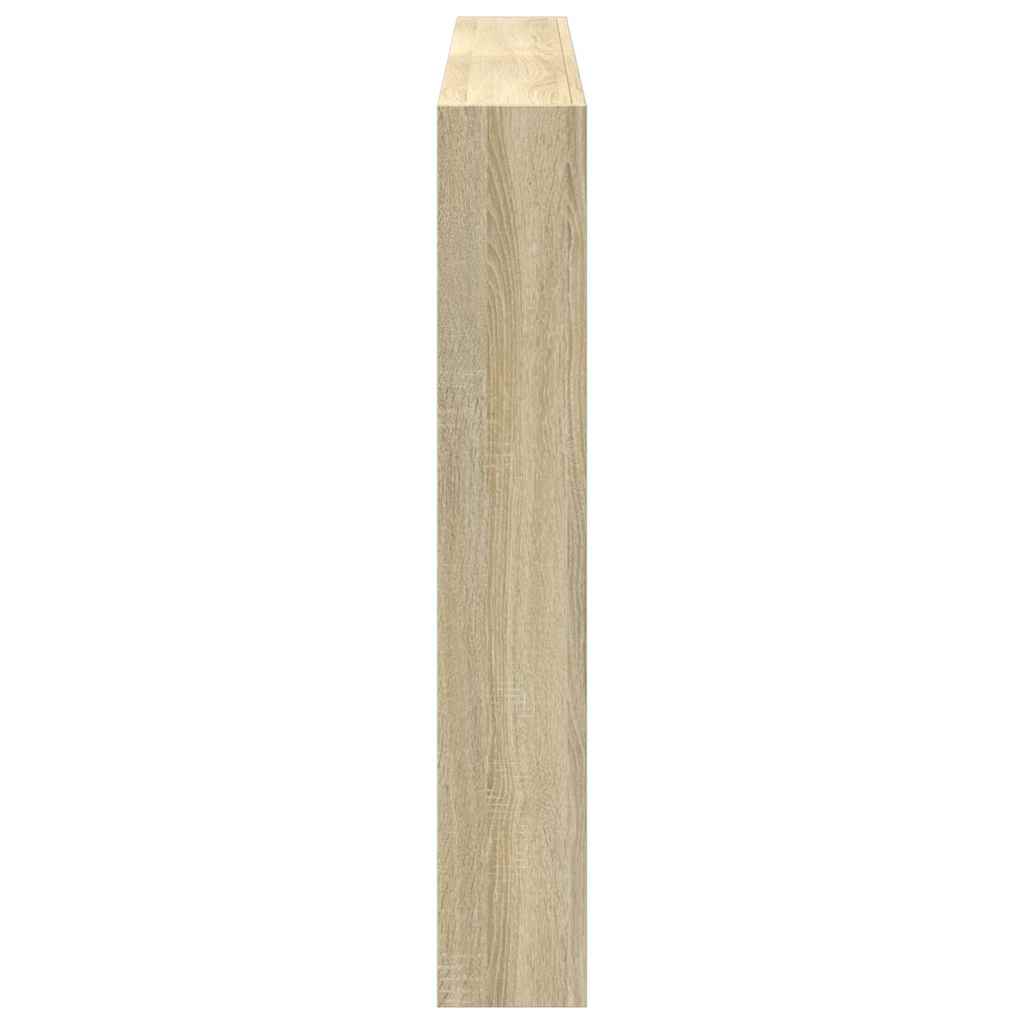 vidaXL Headboard Cabinet with LED Sonoma Oak 160x17x102 cm