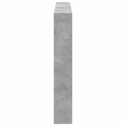 vidaXL Headboard Cabinet with LED Concrete Grey 160x17x102 cm