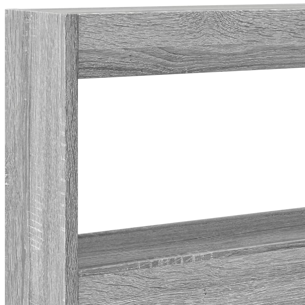 vidaXL Headboard Cabinet with LED Grey Sonoma 160x17x102 cm