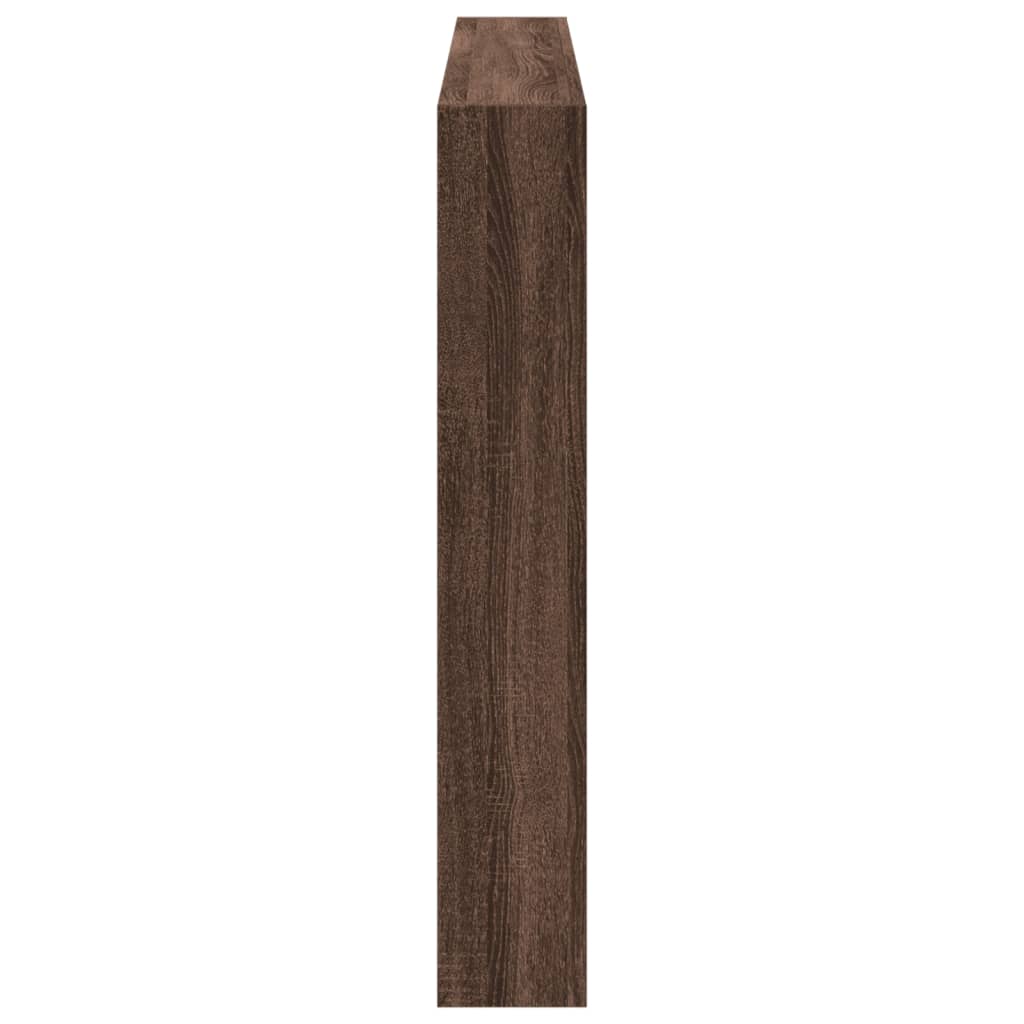 vidaXL Headboard Cabinet with LED Brown Oak 160x17x102 cm