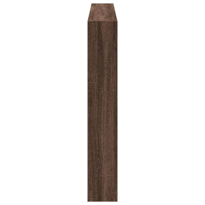 vidaXL Headboard Cabinet with LED Brown Oak 160x17x102 cm