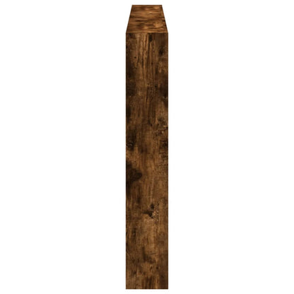 vidaXL Headboard Cabinet with LED Smoked Oak 180x17x102 cm