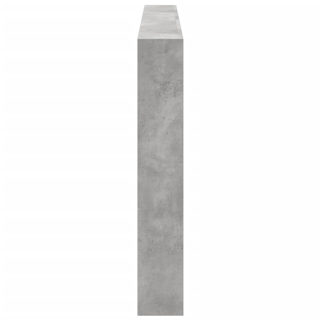 vidaXL Headboard Cabinet with LED Concrete Grey 200x17x102 cm