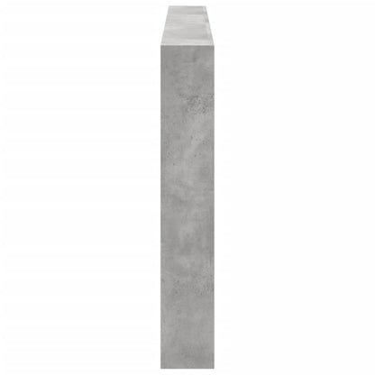 vidaXL Headboard Cabinet with LED Concrete Grey 200x17x102 cm