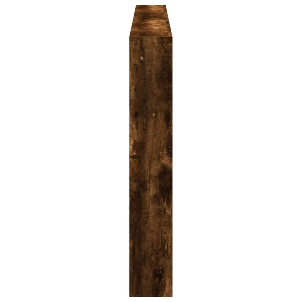 vidaXL Headboard Cabinet with LED Smoked Oak 200x17x102 cm
