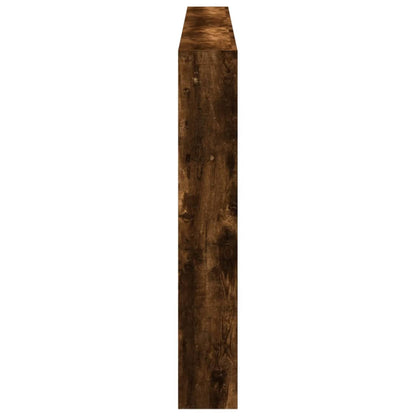 vidaXL Headboard Cabinet with LED Smoked Oak 200x17x102 cm