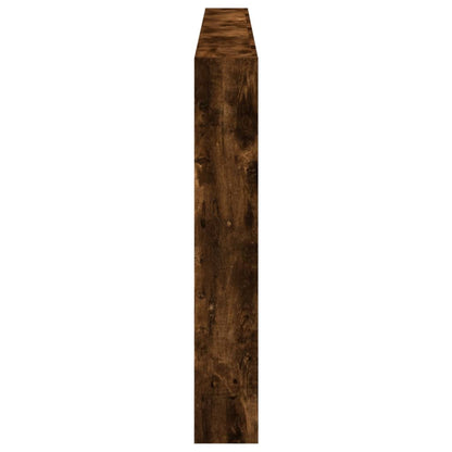 vidaXL Headboard Cabinet with LED Smoked Oak 220x17x102 cm
