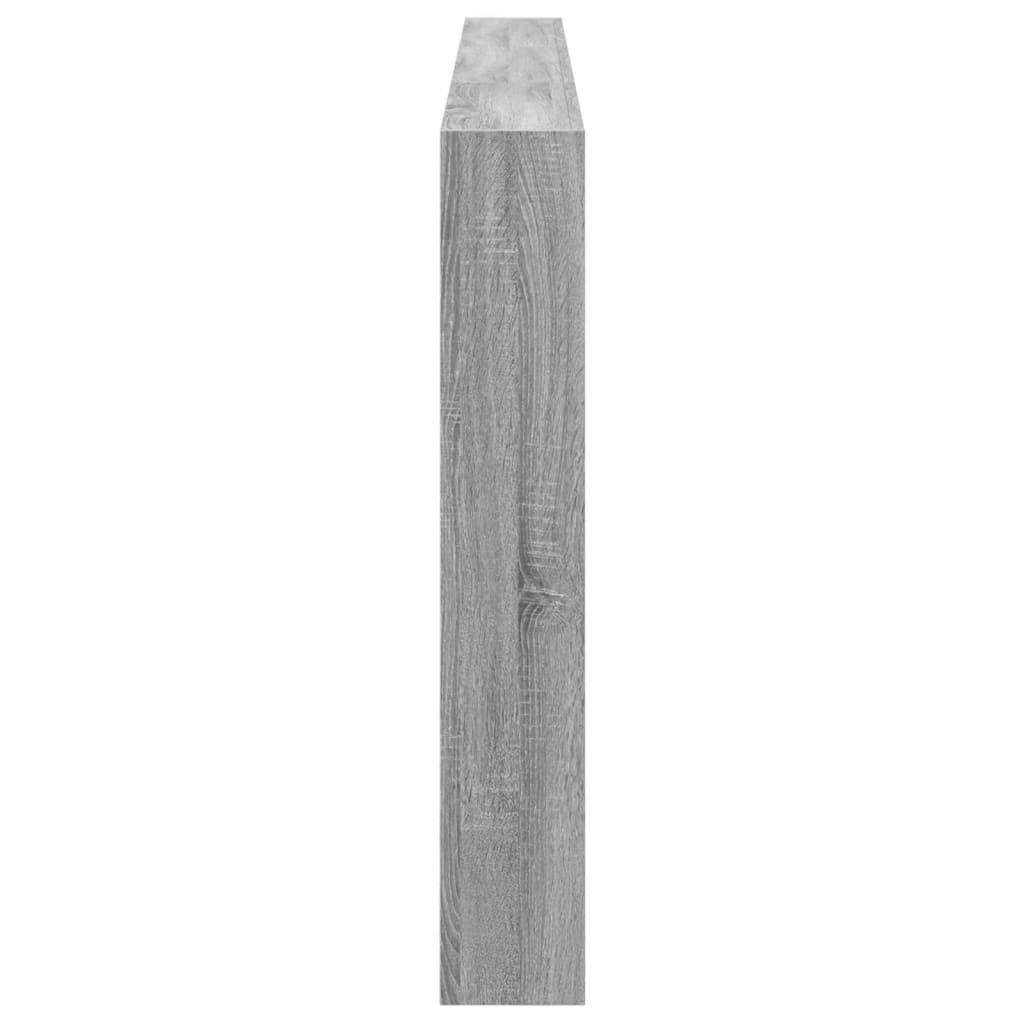 vidaXL Headboard Cabinet with LED Grey Sonoma 220x17x102 cm