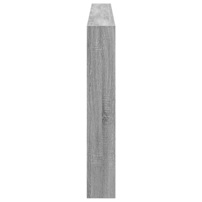 vidaXL Headboard Cabinet with LED Grey Sonoma 220x17x102 cm