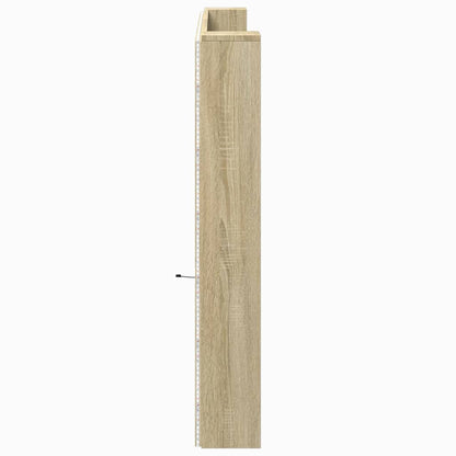 vidaXL Headboard Cabinet with LED Sonoma Oak 220x16,5x103,5 cm