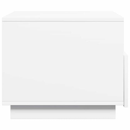 vidaXL Coffee Table with LED Lights White 50x49x40 cm
