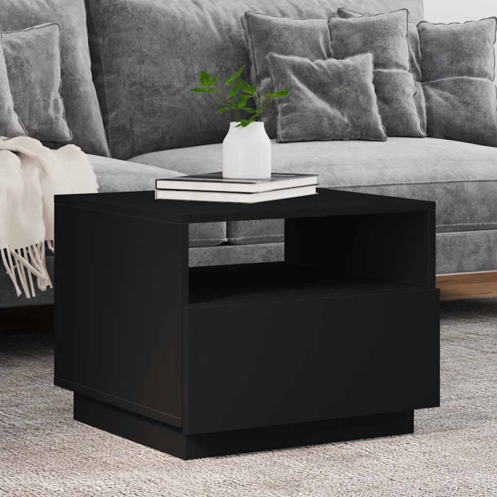 vidaXL Coffee Table | Black | Engineered wood | Small | Coffee Table | Square