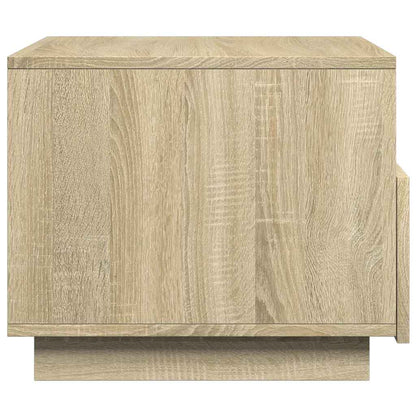 vidaXL Coffee Table with LED Lights Sonoma Oak 50x49x40 cm