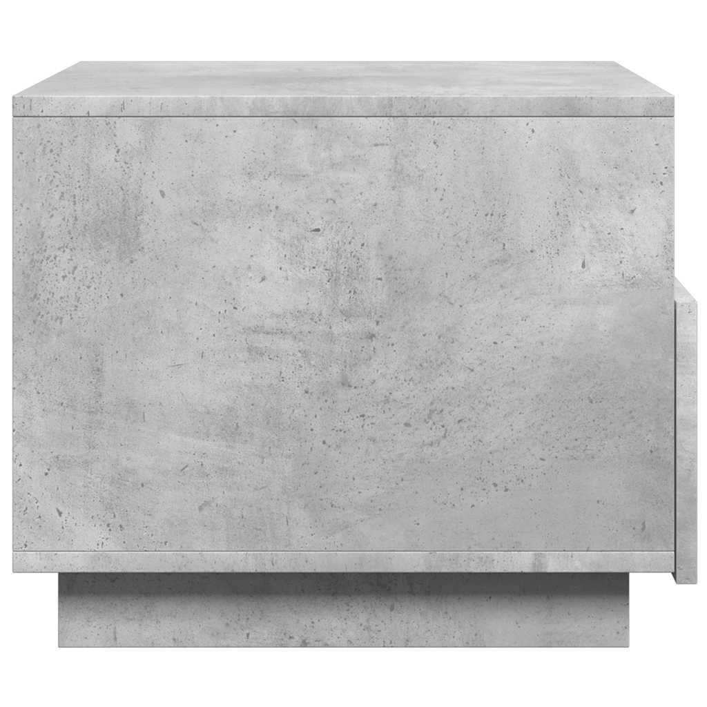 vidaXL Coffee Table with LED Lights Concrete Grey 50x49x40 cm