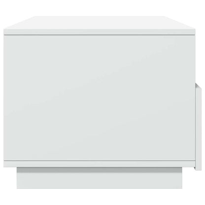 vidaXL Coffee Table with LED Lights White 90x49x40 cm