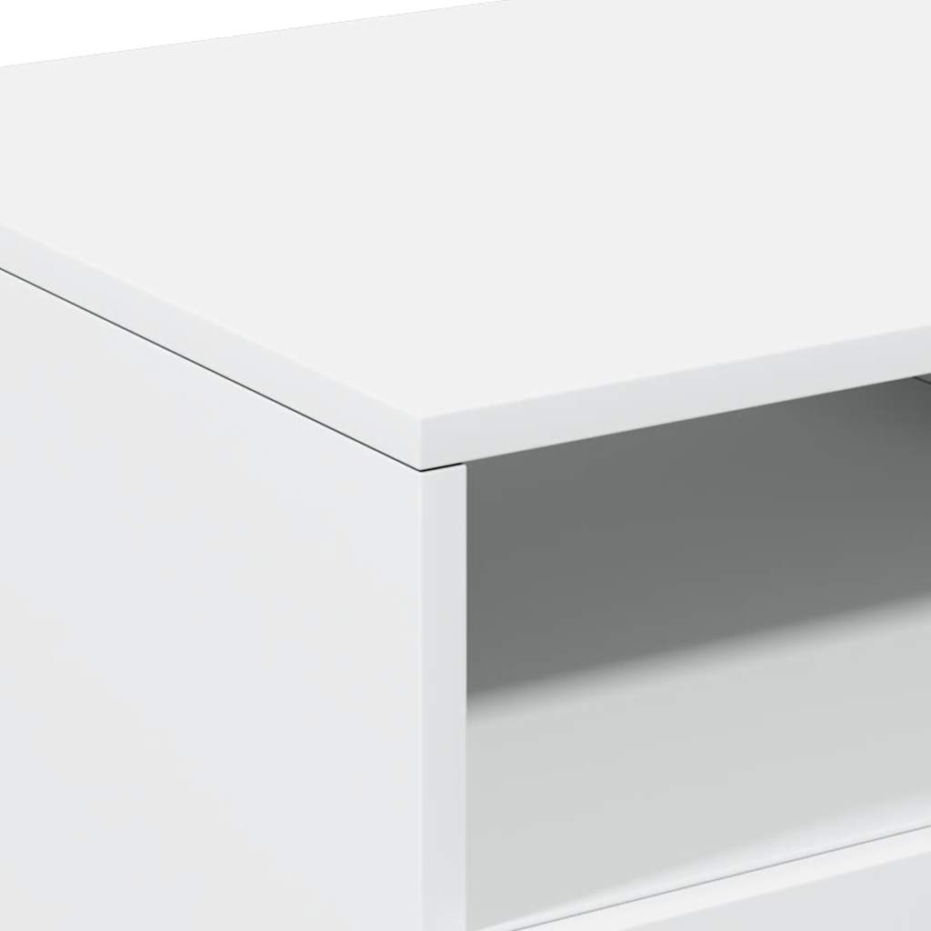 vidaXL Coffee Table with LED Lights White 90x49x40 cm