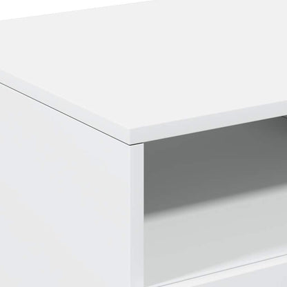 vidaXL Coffee Table with LED Lights White 90x49x40 cm