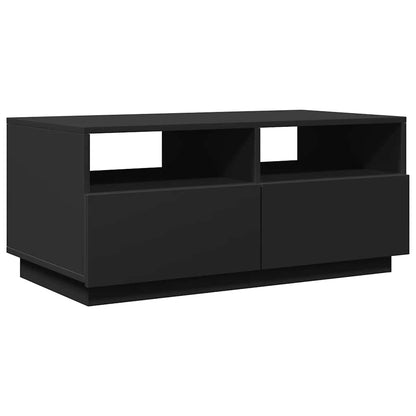 vidaXL Coffee Table | Black | Engineered wood | 90 cm x 49 cm x 40 cm