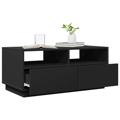 vidaXL Coffee Table | Black | Engineered wood | 90 cm x 49 cm x 40 cm