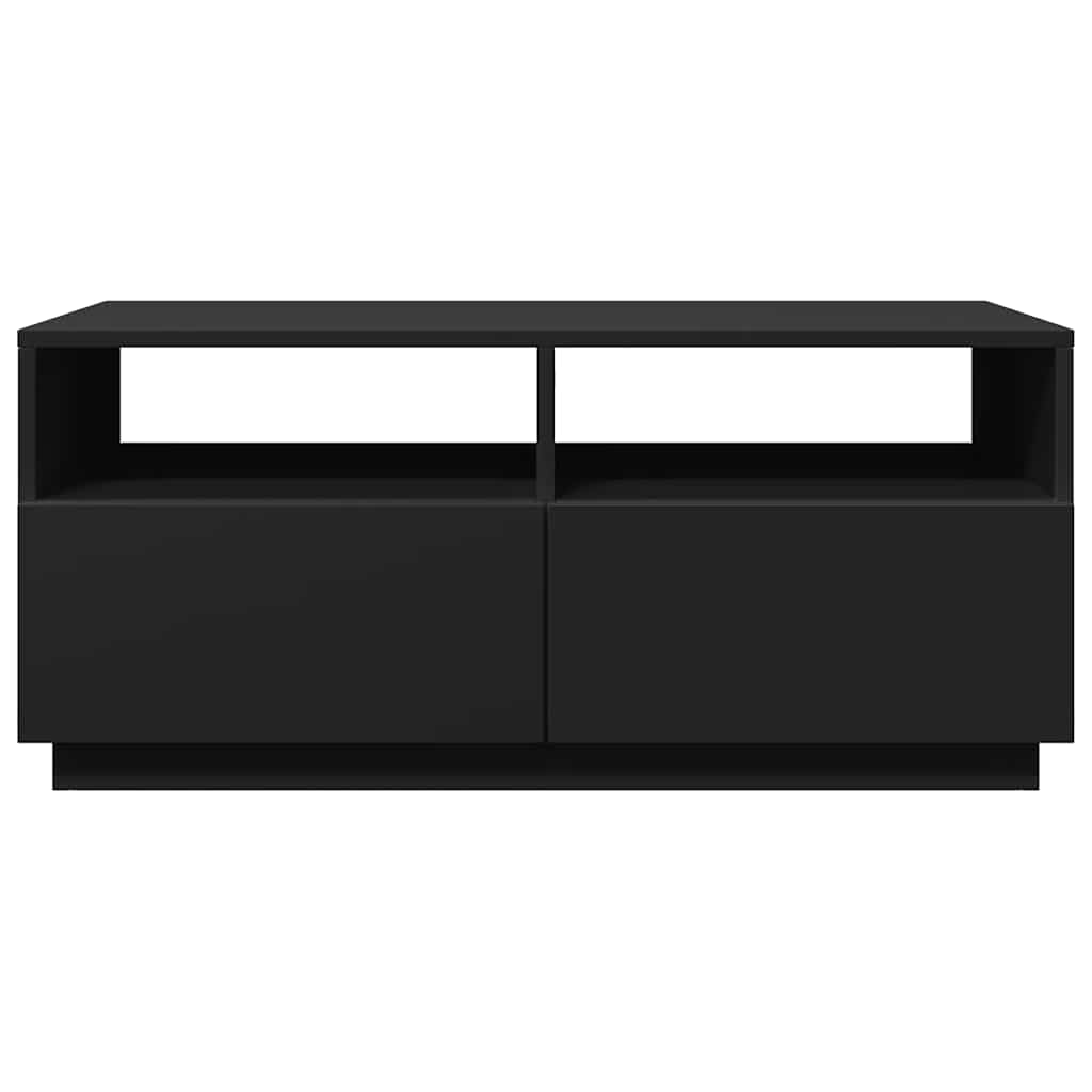 vidaXL Coffee Table | Black | Engineered wood | 90 cm x 49 cm x 40 cm