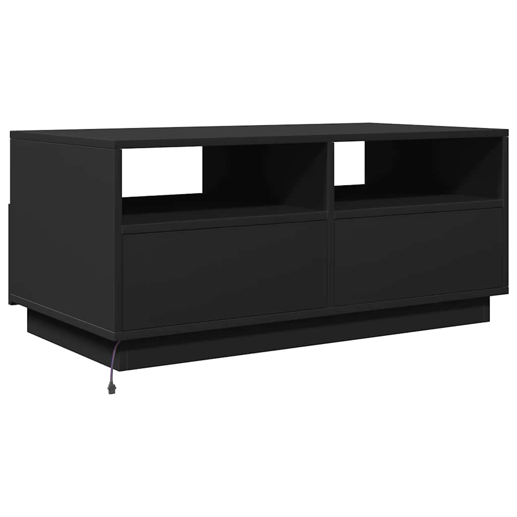 vidaXL Coffee Table | Black | Engineered wood | 90 cm x 49 cm x 40 cm